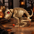 12.5-inch animated Halloween skeleton dog decoration with moving jaw