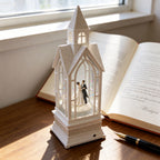 11.5" Wedding Chapel Musical Water Globe with Rotating Couple & 4 Songs