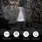 12“  Crystal Clear Glass Christmas Snow Globe Dome