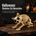 12.5" Halloween Toy Skeleton Cat