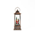 11.5” Christmas Snow Globe Lantern with Santa Claus