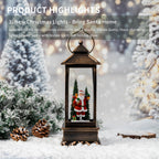 11.5” Christmas Snow Globe Lantern with Santa Claus