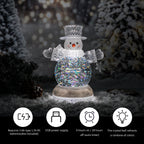 9.75" Snowman Snow Globe with LED Light