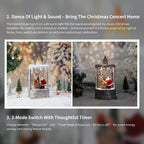 13" Christmas Snow Globe Candle with Santa Claus Scene