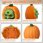 12“ Whispering Gourdon Halloween Animated Pumpkin