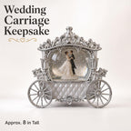 7.7" LED Wedding Couple Carriage Glitter Water Lantern