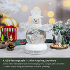 9.75" Snowman Snow Globe with LED Light