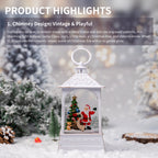 8.5" Christmas Snow Globe Lantern with Santa Claus