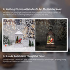 8.5" Christmas Snow Globe Lantern with Santa Claus