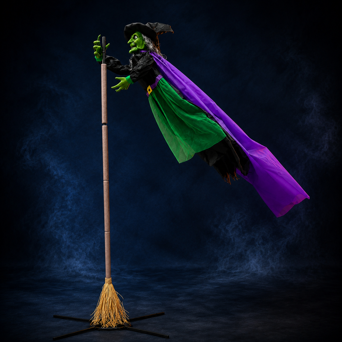 11.5 Ft Animated Hovering Witch Animatronics