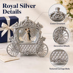7.7" LED Wedding Couple Carriage Glitter Water Lantern