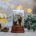 8.26" Nativity Scene Snow Globe Candle