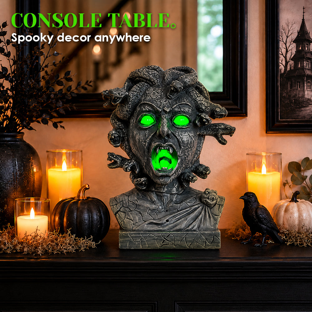 12" Animated Medusa Bust Statue