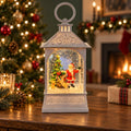 8.5" Christmas Snow Globe Lantern with Santa Claus