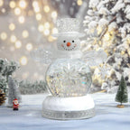 9.75" Snowman Snow Globe with LED Light